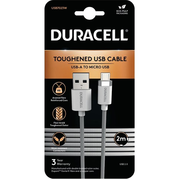 Duracell USB7023W USB cable White