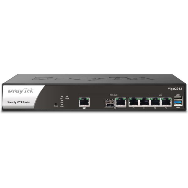DrayTek Vigor 2962 wired router 2.5 Gigabit Ethernet Black. White