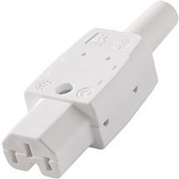 Kaiser WHITE C15 REWIREABLE 10AMP HOT IEC SOCKET - KAISER