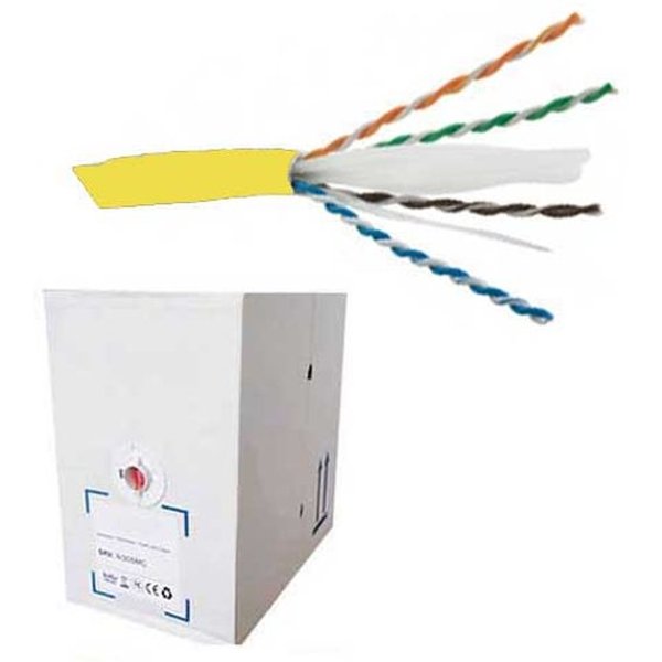 FDL CAT.6 UTP STRANDED PATCH CABLE LSZH (305M BOX) - YELLOW