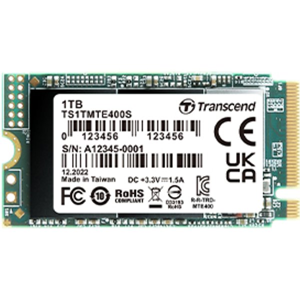 Transcend PCIe SSD 400S 1 TB M.2 PCI Express NVMe 3D NAND