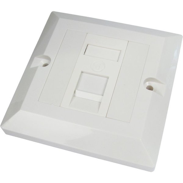 Cables Direct Single Cat6 Faceplate outlet box White