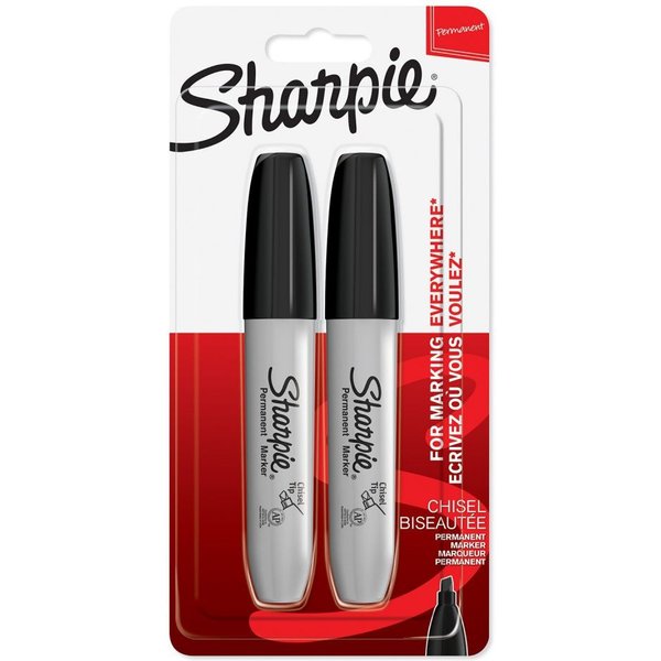 Sharpie Permanent Black Marker Pen - Pack of 2 - 1986195