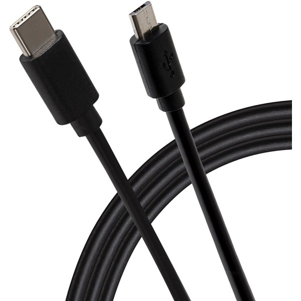 Maplin USB-C to Micro USB-B Cable Braided 1m