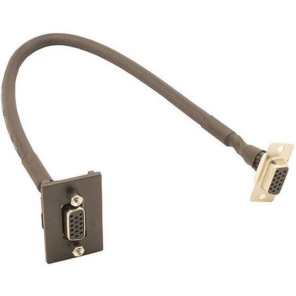 POWERDATA BLACK 300MM VGA LAUNCH LEAD (F/M TO F/M CONNECTOR)
