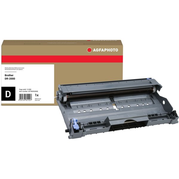 AgfaPhoto Compatible Drum Unit. Replacement for Brother DR-2000. 12000