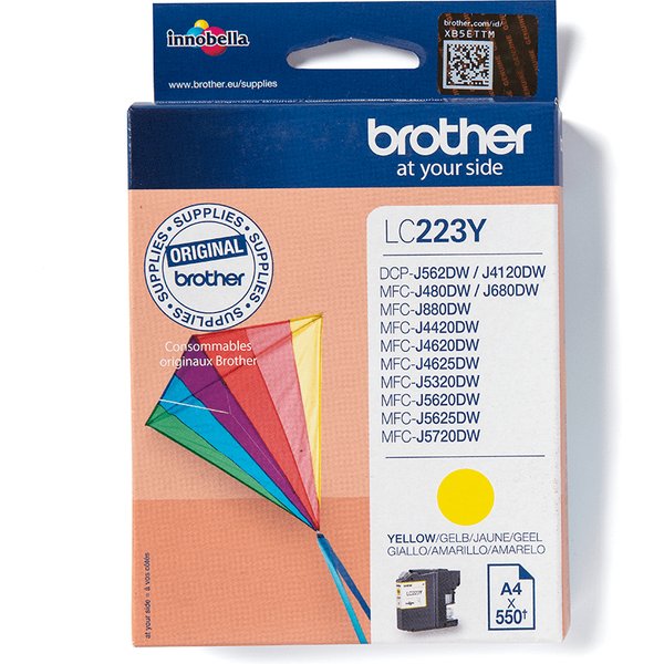 Brother LC-223Y Ink cartridge yellow. 550 pages ISO/IEC 24711 5.9ml fo