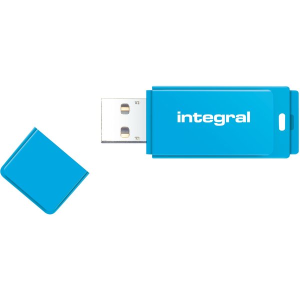 Integral 8GB USB2.0 DRIVE NEON BLUE