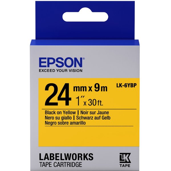 Epson C53S656005/LK-6YBP DirectLabel-etikettes black on yellow 24mm x