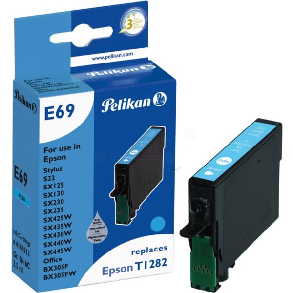Pelikan 4108913/E69 Ink cartridge cyan. 226 pages 3.5ml (replaces Epso