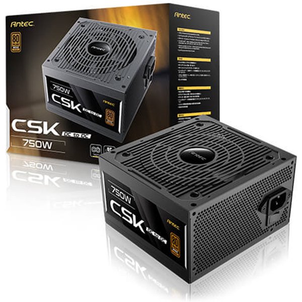 Antec CSK DC 750W PSU. 80+ Bronze. Fully Wired. Antec's 5-year wa