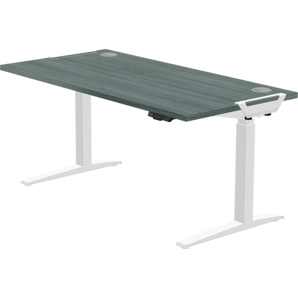 Fellowes Levado White Desk Base and Newport Oak Worktop 1400mm