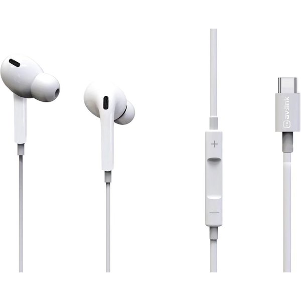 AV Link 100.315UK headphones/headset In-ear USB Type-C White