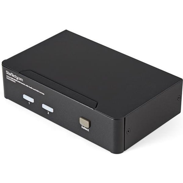 StarTech.com 2 Port USB HDMI KVM Switch with Audio and USB 2.0 Hub - T