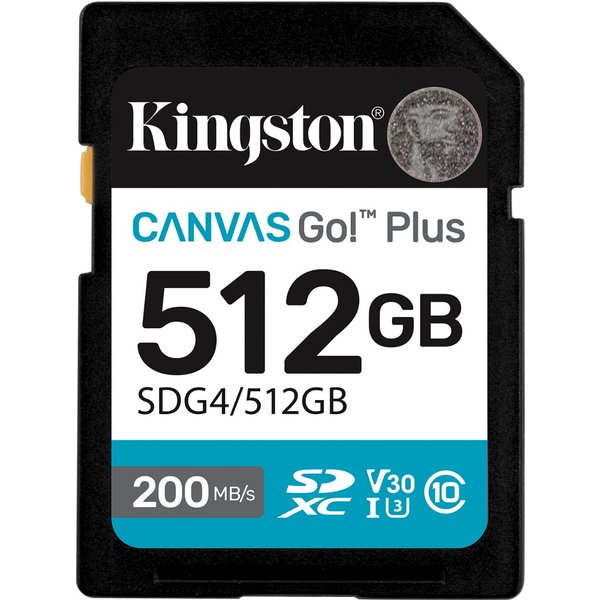 Kingston Technology Canvas Go! Plus 512GB SDXC Canvas Go Plus Gen4 200