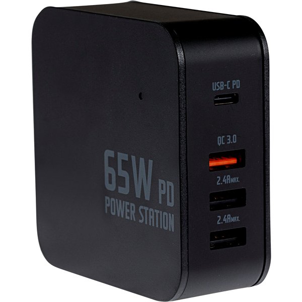 Maplin 65W USB-C Laptop Charger Power Station 1x USB-C 3 x USB-A GaN P