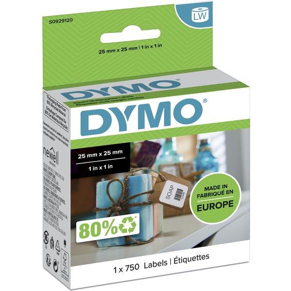 Dymo S0929120 DirectLabel-etikettes white 25mm x25 mm for Dymo LW 550
