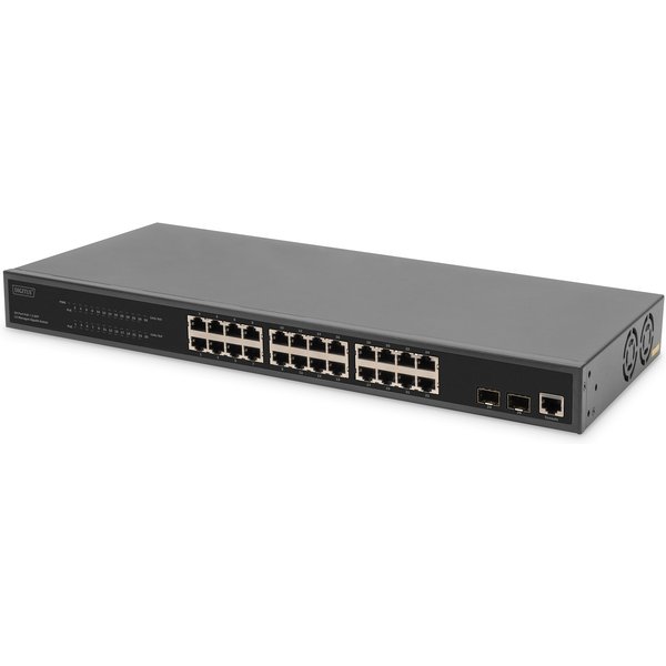 Digitus 24-Port Gigabit PoE Networkswitch.19 Zoll. L2 managed.2 Uplink