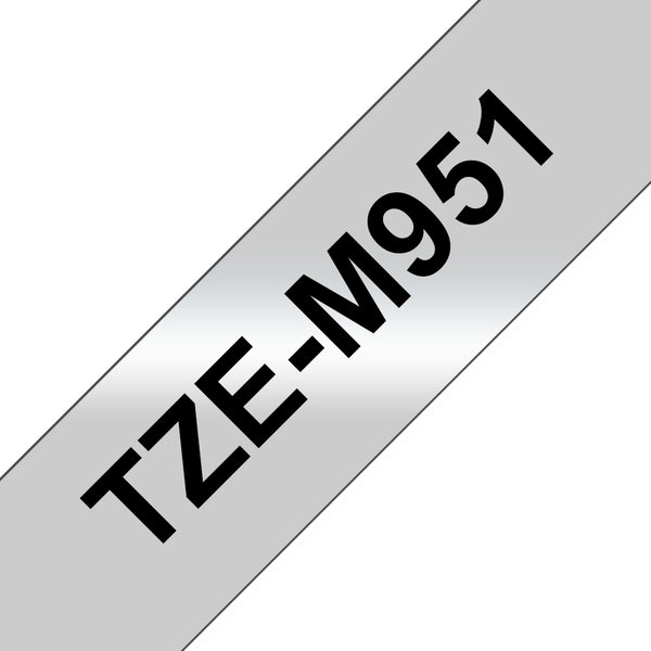 Brother TZE-M951 DirectLabel black on silver matt 24mm x 8m for Brothe