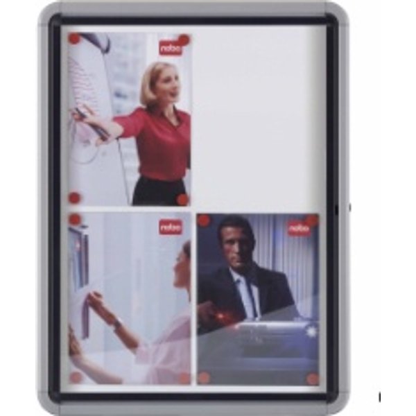 Nobo Premium Plus Outdoor Magnetic Lockable Notice Board 6xA4