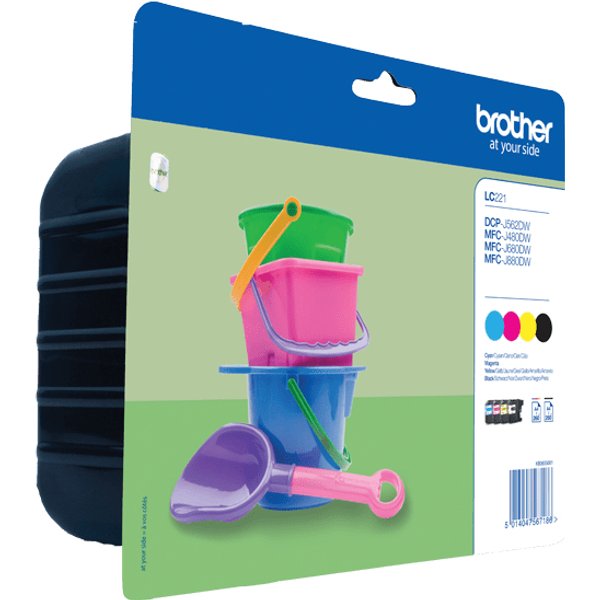 Brother LC-221VALBP Ink cartridge multi pack Bk.C.M.Y. 4x260 pages ISO