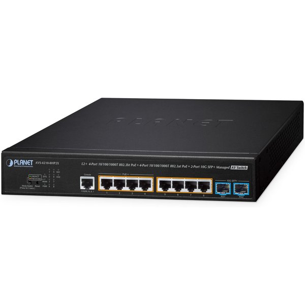 PLANET L2+ 4-Port 10/100/1000T 802.3bt PoE + 4-Port 10/100/1000T 802.3