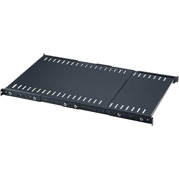 Intellinet 19" Fixed Extending Shelf 1U Extending Fixed Shelf 550mm to 1000mm Steel Max 45kg Black Three Year Warranty