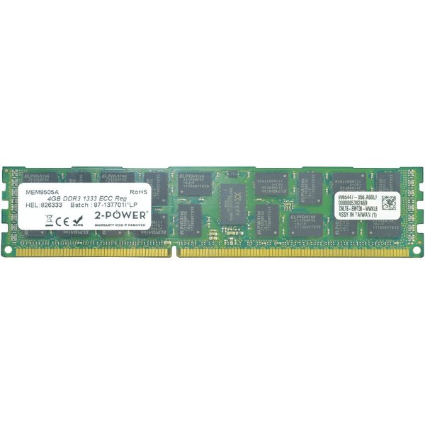 2-Power 2P-SNP9J5WFC/4GWS memory module 4 GB 1 x 4 GB DDR3L 240-pin DI