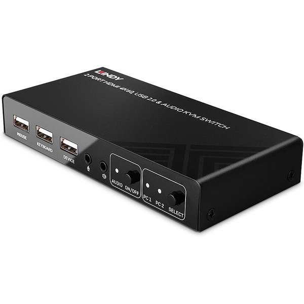 Lindy 2 Port HDMI 4K60. USB 2.0 and Audio KVM Switch
