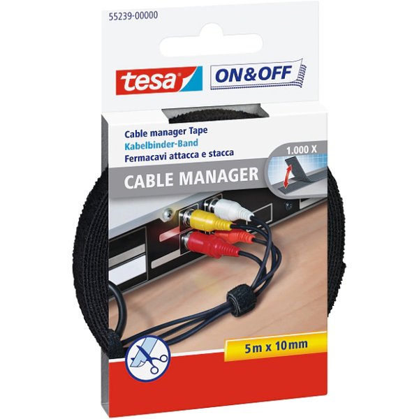 TESA 55239-00000-02 cable organizer Black 1 pc(s)