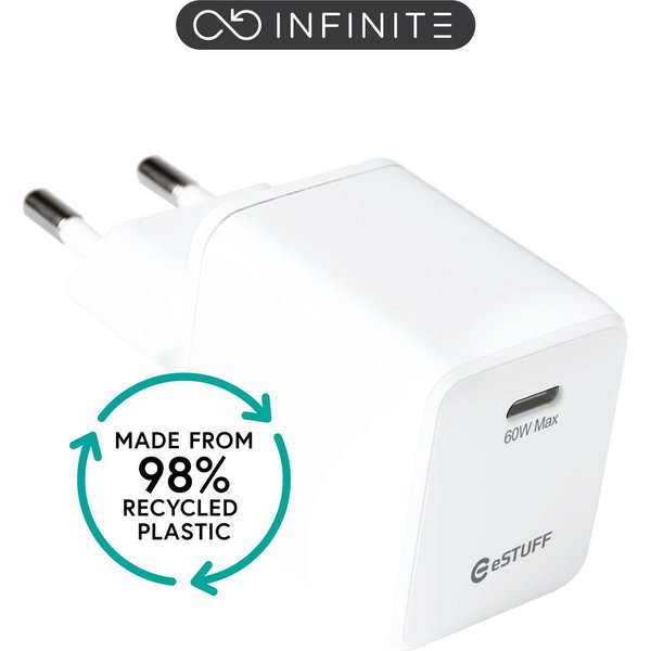 eSTUFF ES637060 mobile device charger Smartphone White AC Fast chargin
