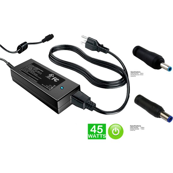 BTI 45W AC Adapter with 7.5mm and 4.5mm connectors for use with HP mod