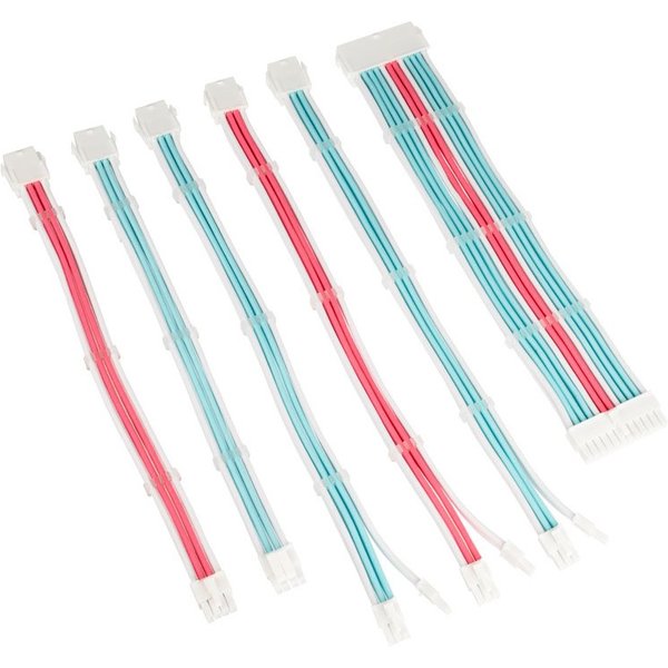 Kolink Core Adept Braided Cable Extension Kit - Brilliant White/Neon B