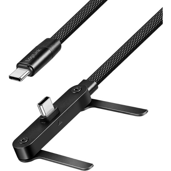 LogiLink USB 2.0 Type-C cable. C/M to C/M. 480 Mbps. 240W. flat. pedes