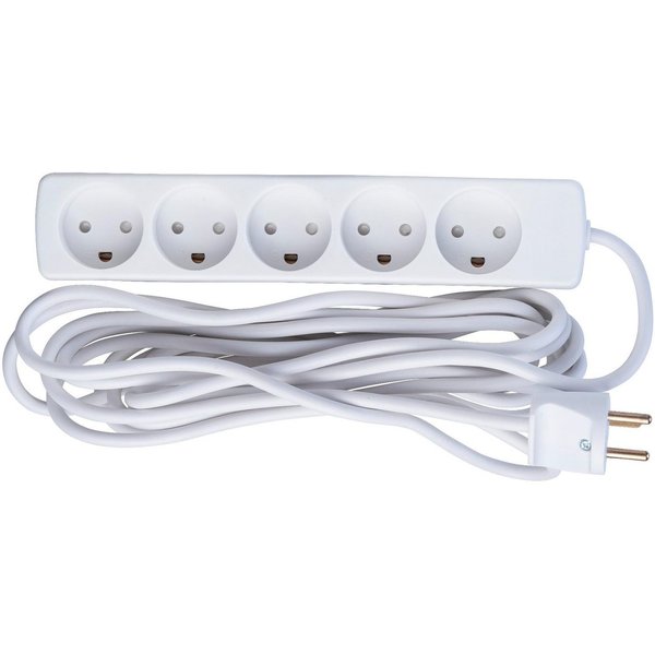 Microconnect GRU0055WDK power extension 5 m 5 AC outlet(s) Indoor Whit