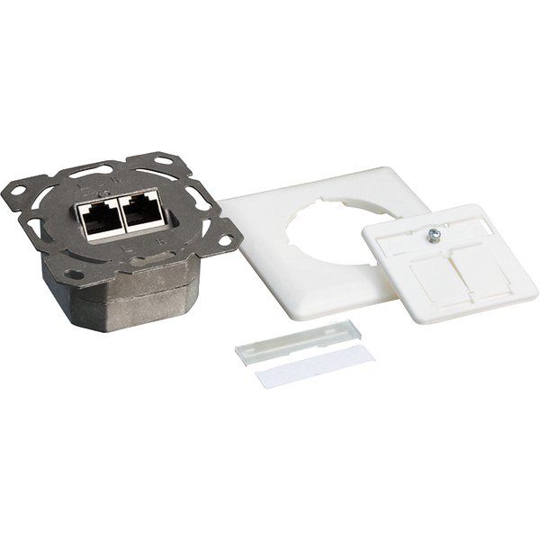 LogiLink NP0125 socket-outlet RJ-45 Metallic. White