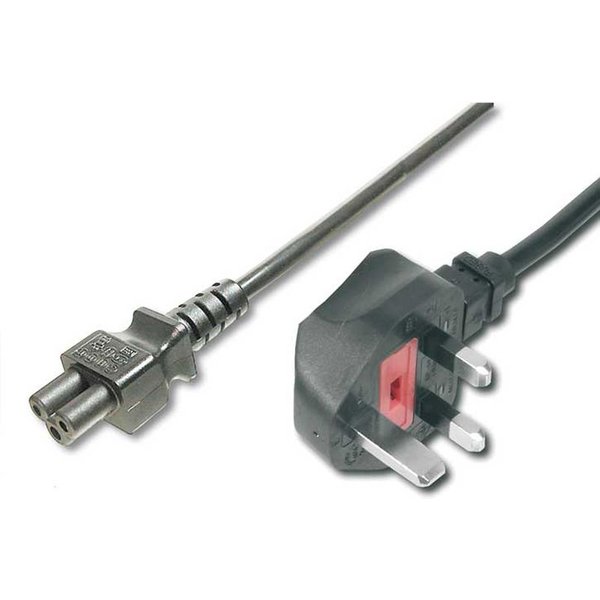 FDL 3M UK MAINS CABLE - UK PLUG TO C5 (CLOVER LEAF) SOCKET