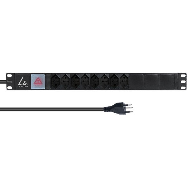 Lanview LVR-2MCH-SW-CH8 power distribution unit (PDU) 1U Black