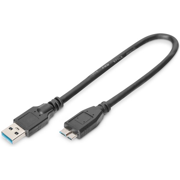 Digitus USB-A - Micro-B connection cable. 0.25m