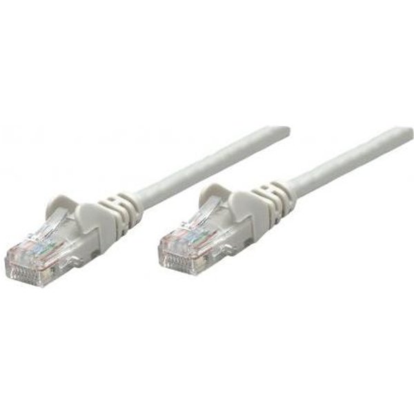 Intellinet Network Patch Cable Cat6A 50m Grey Copper S/FTP LSOH / LSZH PVC RJ45 Gold Plated Contacts Snagless Booted Lifetime Warranty