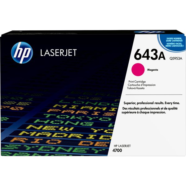 HP Q5953A/643A Toner cartridge magenta. 10K pages/5% for HP Color Lase