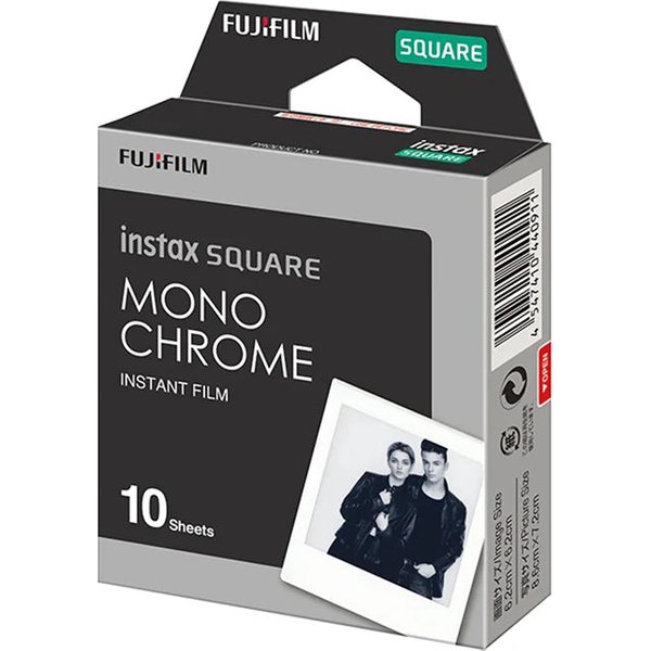 Fujifilm Instax Film 10 Shots SQUARE - Monochrome instant picture film
