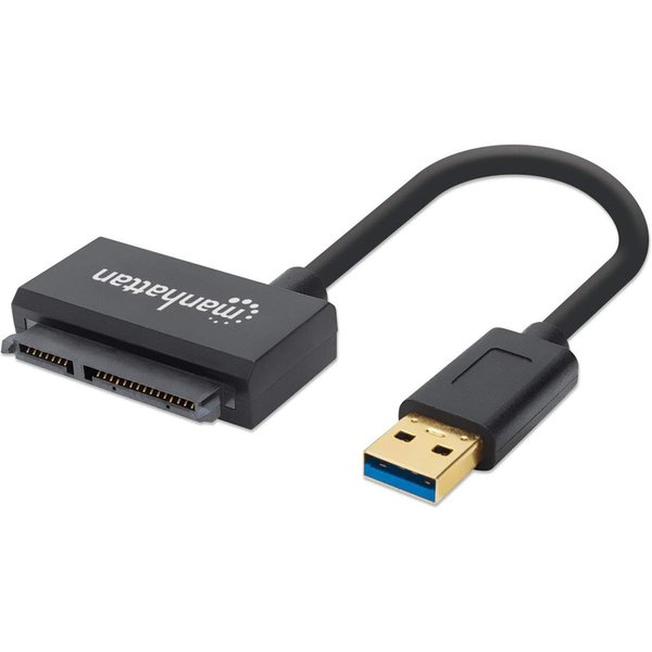 Manhattan USB-A to 2.5-inch SATA Adapter. 15cm Attached Cable. USB 3.0