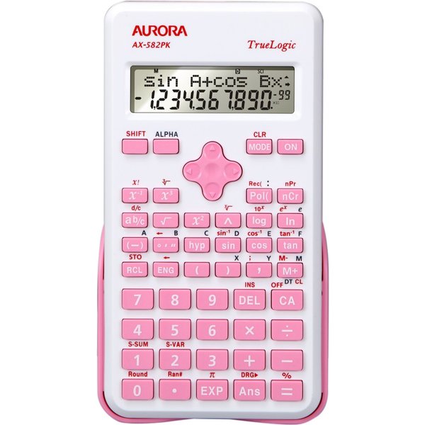 Aurora AX-582PK calculator Pocket Scientific Pink