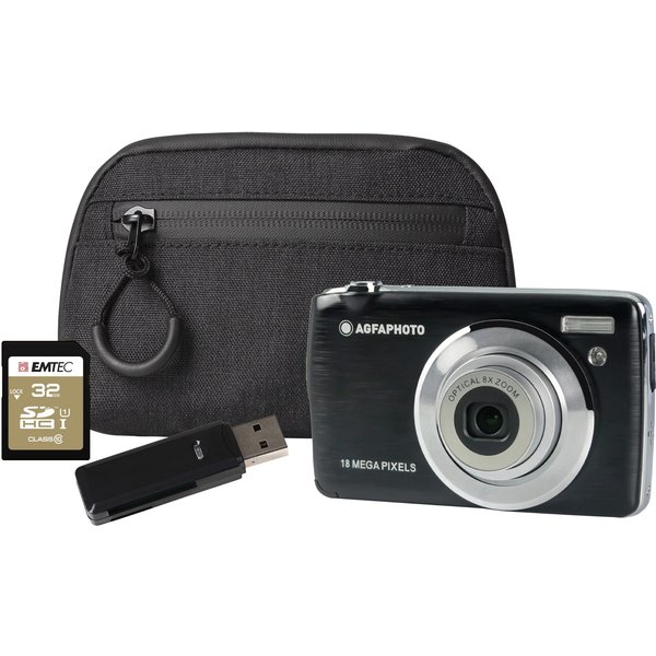 AgfaPhoto DC8200 Camera Kit with 32GB SD. Card Reader & Compact Ca