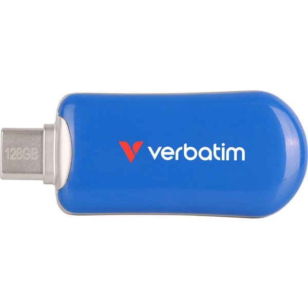 Verbatim Plectra USB-C Flash Drive Blue 128GB