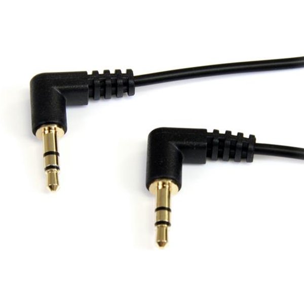 StarTech.com 3 ft Slim 3.5mm Right Angle Stereo Audio Cable - M/M