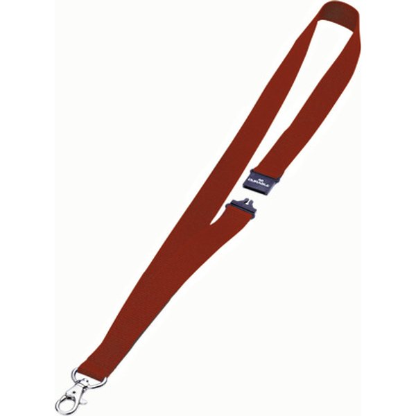 Durable Textile Badge Necklace/Lanyard 20 with Safety Release Red