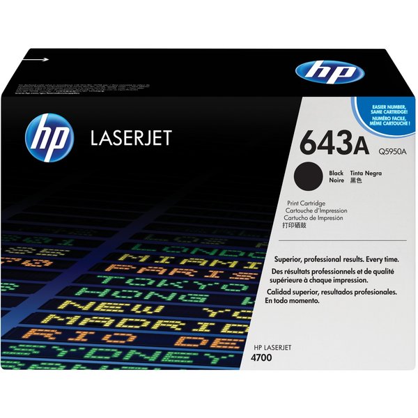 HP Q5950A/643A Toner cartridge black. 11K pages/5% for HP Color LaserJ