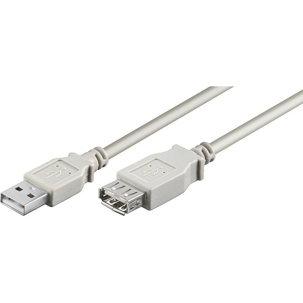 Microconnect USBAAF01 USB cable USB 2.0 0.1 m USB A Grey